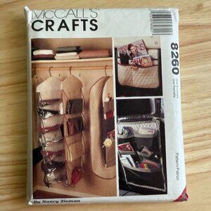 McCalls Crafts 8260 Sewing Pattern For Closet Organizers Over-Door Storage & Gar
